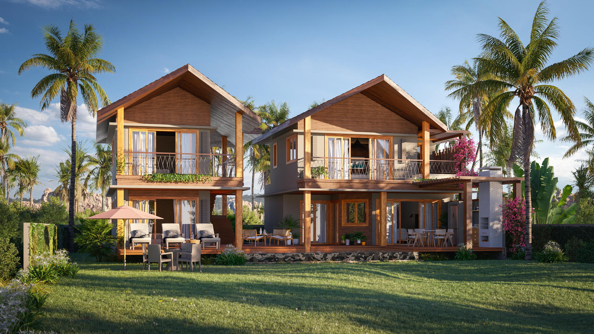 Render fachada HURA Village