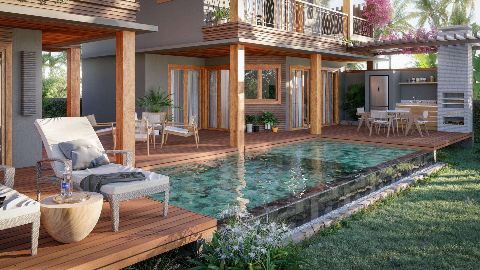 Render deck e piscina